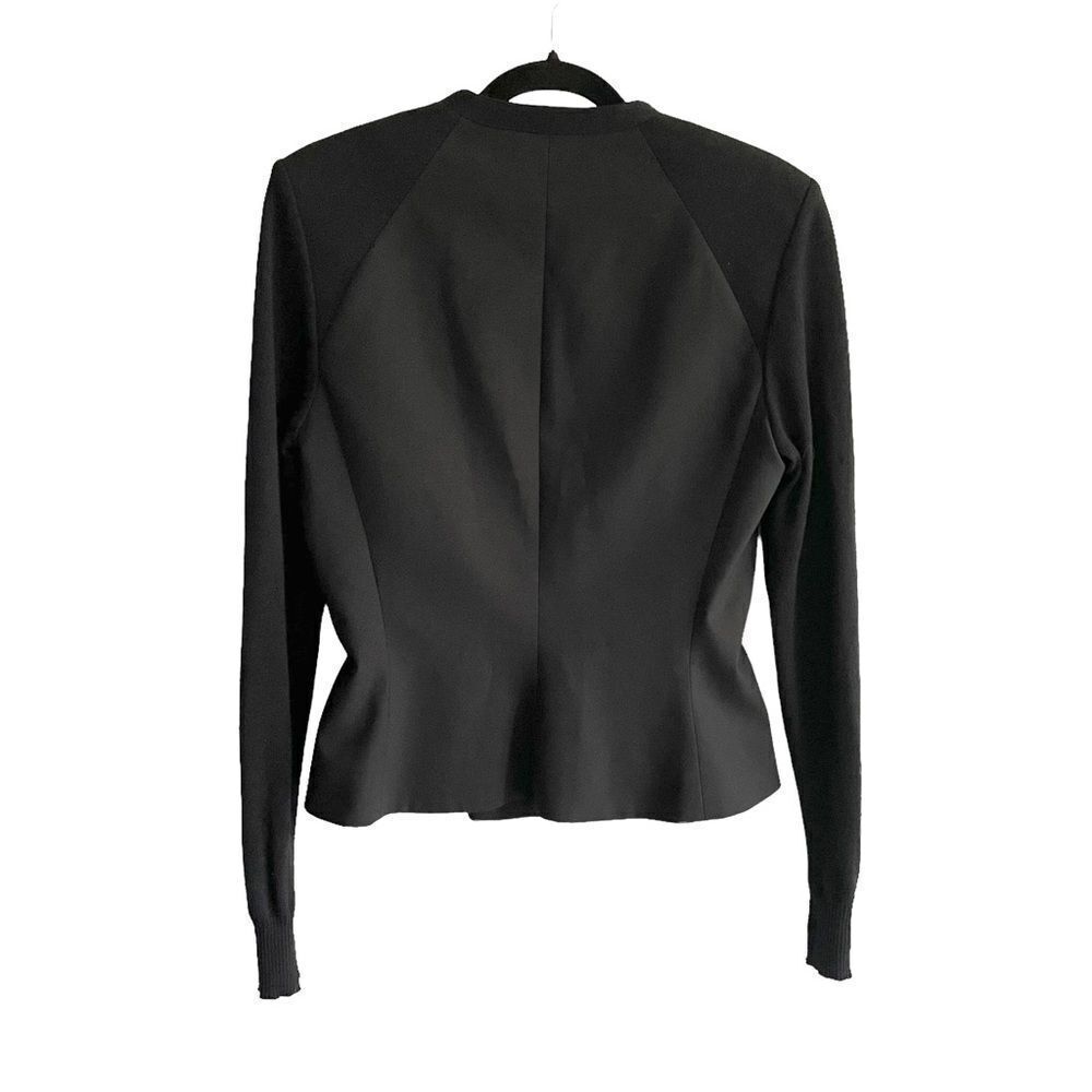 BALENCIAGA Paris Tailored Button Front Blazer Jacket Wool Silk Black 38 - Picture 7 of 10